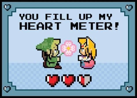 happy Valentine's Day Zelda Valentine Card, Zelda Valentines Boxes, Legend Of Zelda Valentines, Zelda Gift Ideas, Zelda Valentines, Nerdy Valentines Cards, Nerd Valentine, Geek Valentine, Zelda And Link