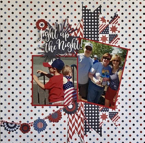 Firework Scrapbook Page, 4th Of July Scrapbook Pages, Statue Of Liberty Scrapbook Layouts, Fourth Of July Scrapbook Pages, Patriotic Scrapbook Layouts, Red White And Blue Scrapbook Layouts, Military Scrapbook, Patriotic Scrapbook, Military Scrapbook Layouts