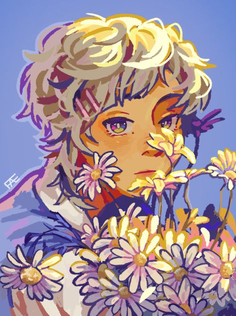 Fae☆ on Tumblr Atsushi Nakajima Icon Fanart, Atsushi Pfp, Atsushi Fanart, Atsushi Bsd, Atsushi Nakajima, Drawing Flowers, Homeless Dogs, Silly Dogs, Bongou Stray Dogs