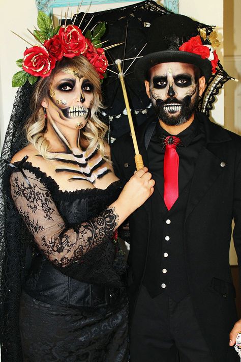 #diadelosmuertos #diadelosmuertosmakeup #sugarskull #halloweenmakep #halloweenideas #makeup #halloweenlooks #makeupbyellyn Mens Dia De Los Muertos Makeup Ideas, Day Of The Dead Makeup For Men, Sugar Skull Halloween Costume, Mariachi Costume, Beard Halloween Costumes, Mexican Halloween Costume, Catrina Costume, Muertos Makeup, Halloween Beard