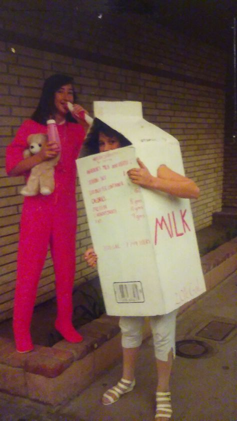 Milk Halloween Costume, Milk Carton Costume, Milk Costume, Handcraft Ideas, Milk Man, Halloween Couple, Couple Costumes, Holloween Costume, Creative Costumes