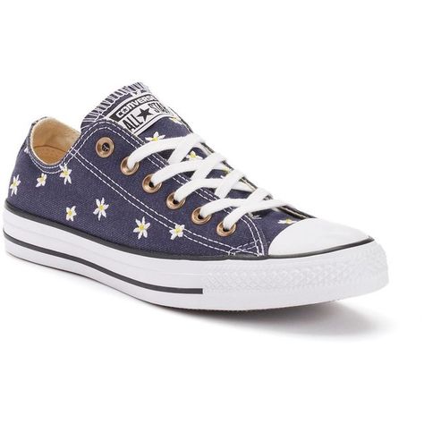 Converse ($65) ❤ liked on Polyvore featuring shoes, sneakers, med blue, embroidered shoes, floral shoes, floral sneakers, blue shoes and flower print sneakers Trendy Converse, Daisy Shoes, Converse Ideas, Upcycle Shoes, Flower Print Shoes, Floral Print Shoes, Blue Converse, Floral Sneakers, Custom Converse