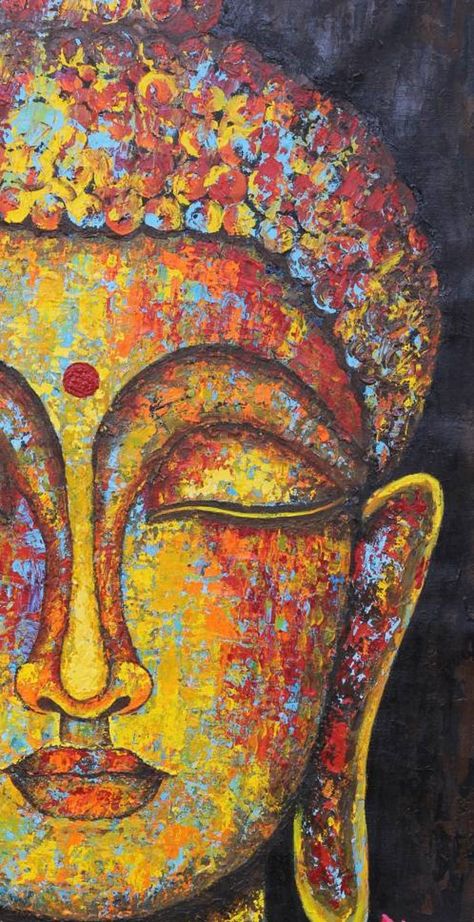 Buy Colorful Buddha Painting Pink Lotus With Buddha Painting Original Painting Medditation Painting Wall Decoration Online in India - Etsy Buddha Wall Art Canvases, Buddha Background, Buddha Painting Canvas, Composition Painting, Buddha Canvas, Buddha Wall Art, Buddha Zen, Buddha Painting, Painting Canvases