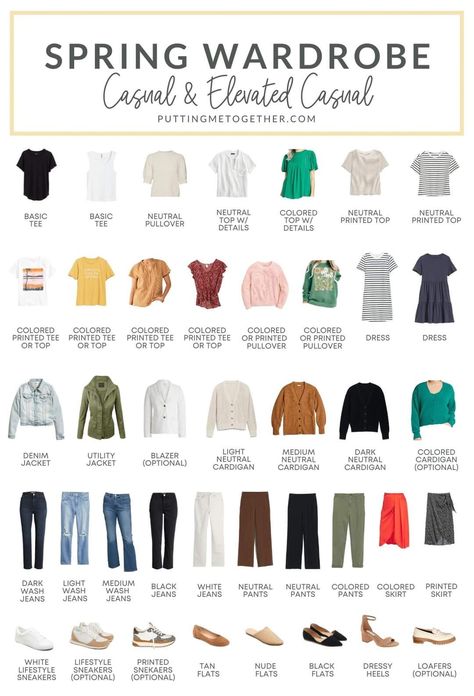 Spring Outfits With Jeans, Casual Spring Outfits, Full Closet, Outfits With Jeans, Style Help, Buisness Casual, Capsule Wardrobe Women, Capsule Wardrobe Essentials, Neutral Tops