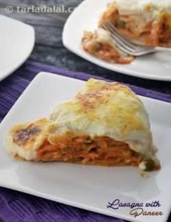 Veg Lasagne with Paneer Veg Lasagne, Easy Lasagna Recipe With Ricotta, Classic Lasagna Recipe, Lasagna Recipe With Ricotta, Masala Sauce, Easy Lasagna Recipe, Paneer Recipes, Indian Breakfast, Food Tasting