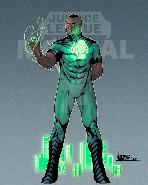 Green Lantern Concept Art, Lantern Concept Art, Green Lantern Redesign, Green Lantern John Stewart, John Stewart Green Lantern, Green Lanterns, Superhero Designs, John Stewart, Dc World