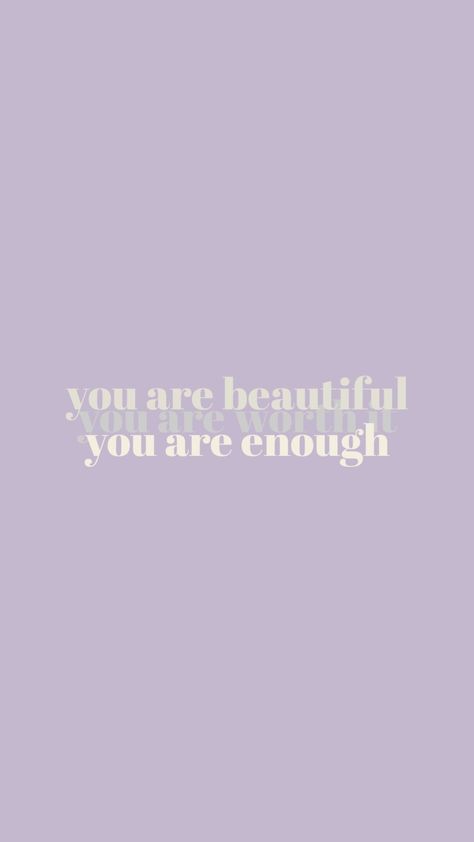 Quote, bodypositivity, insecurity, you are beautiful, you are worth it, you are enough, impowerment, motivation You Are Enough Quote Wallpaper, You Are Enough Quote, Thoughtful Quotes, English Word, Beautiful Quote, Lock Screens, Big Letters, Inspirational Bible Quotes, Wallpaper Phone