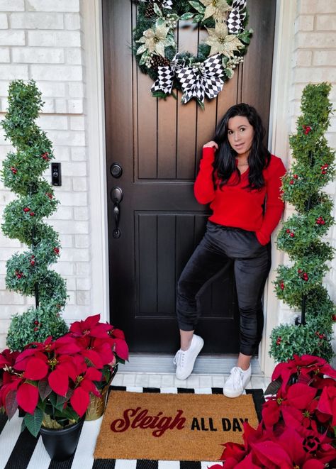 Casual lounge holiday outfit idea in the softest petite friendly velvet joggers ever! Velvet joggers size xs (fits TTS) Henley top (similar linked) Platform sneakers size 35 http://liketk.it/33DXU #liketkit #LTKstyletip #LTKunder50 #LTKgiftspo #LTKcurves #ltkholidaystyle #ltkholidayathome winter outfit, christmas outfit, holidays at home, comfy outfit @liketoknow.it Home Comfy Outfit, Velvet Joggers Outfit, Winter Outfit Christmas, Holiday Outfits Winter, Velvet Joggers, Outfit Christmas, Joggers Outfit, Comfy Outfit, Holiday Outfit