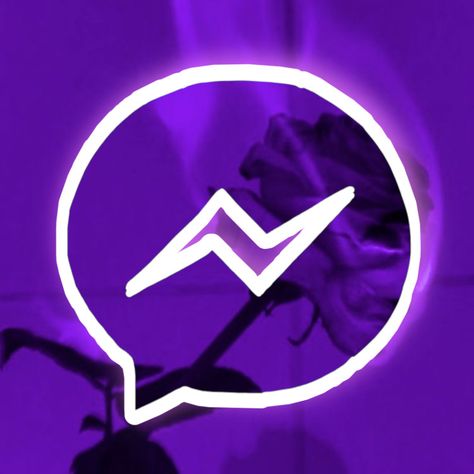 Purple messenger logo for iphone icon Messenger Icon Aesthetic Purple, Facebook Logo Aesthetic Purple, Messenger Purple Logo, Messenger Logo Aesthetic, 2021 Wallpaper, Neon Icons, Black And Purple Wallpaper, Purple Neon, Purple Logo