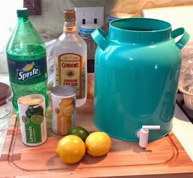 Lake Alcohol Drinks, Lake Drinks Alcohol Summer, Lake Water Drink Cocktail Recipes, Gin Bucket, Lake Water Alcoholic Drink, Gin Punch Recipe, Country Time Lemonade Alcohol, Gin And Lemonade, Pitcher Drinks