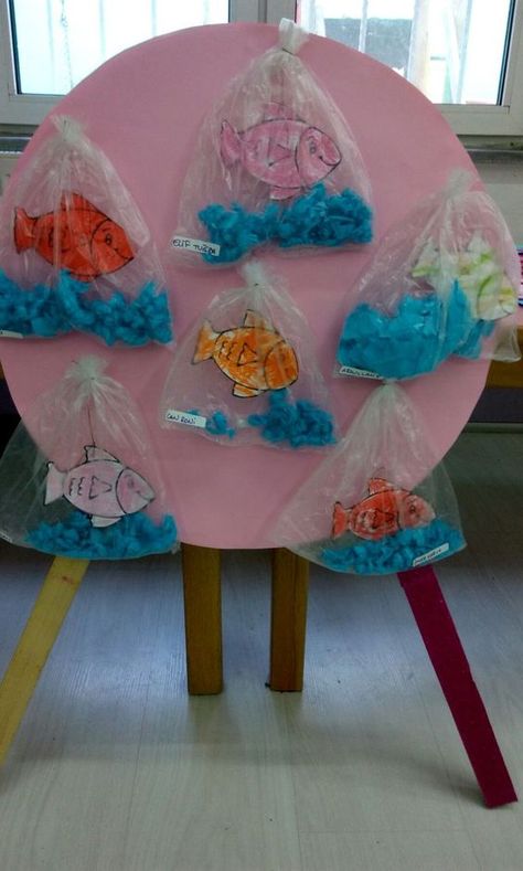 Fish Craft Ideas, Craft Fish, Thema Water, Under The Sea Crafts, Fish Craft, Fish Ideas, Sea Crafts, Fish Crafts, Ocean Crafts