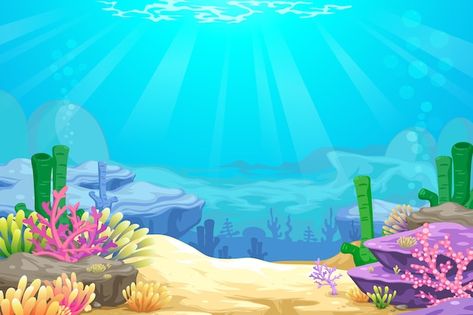 Underwater Cartoon Wallpaper, Under The Sea Cartoon, Sleep Meditation For Kids, Under The Sea Images, Under The Sea Pictures, Meditation For Kids, Under The Sea Background, Underwater Cartoon, Meditation Kids