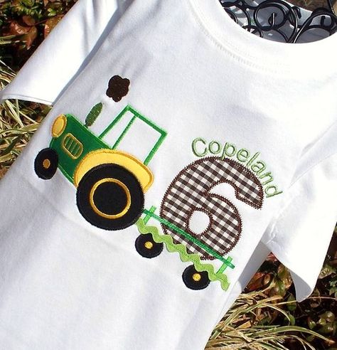 Boys Birthday Tractor Tractor Birthday Party Theme, John Deere Tractor Party, John Deere Birthday Party, John Deere Party, John Deere Birthday, Tractor Birthday Party, Personalized Tshirt, Tractor Party, Tractor Birthday