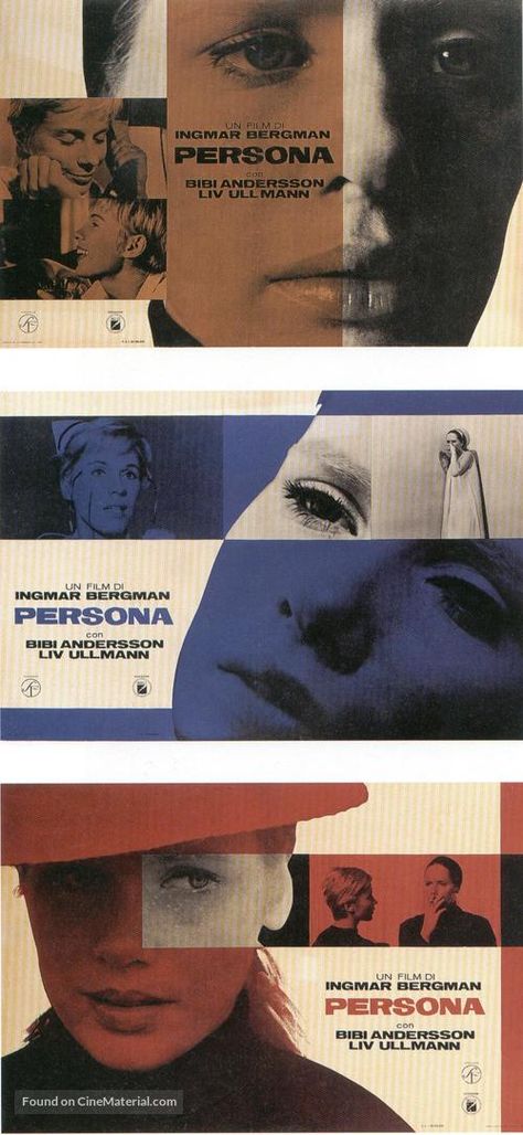 Persona (1966) movie poster Ingmar Bergman Poster, Persona Film Ingmar Bergman, Ingmar Bergman Persona, Persona Bergman, Persona Ingmar Bergman, Ingmar Bergman Films, Bergman Movies, Persona 1966, Bergman Film