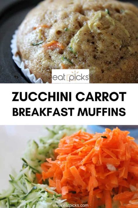 Carrot Breakfast Muffins, Carrot Breakfast, Healthy Muffins For Kids, Carrot Zucchini Muffins, Carrot Muffin Recipe, Eating Veggies, Carrot Zucchini, Zucchini Carrot, Veggie Muffins