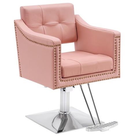 Home Salon Ideas Small, Salon Ideas Small, Beauty Salon Chairs, Pink Salon, Hair Salon Chairs, Salon Life, Vintage Barber, Spa Equipment, Salon Ideas