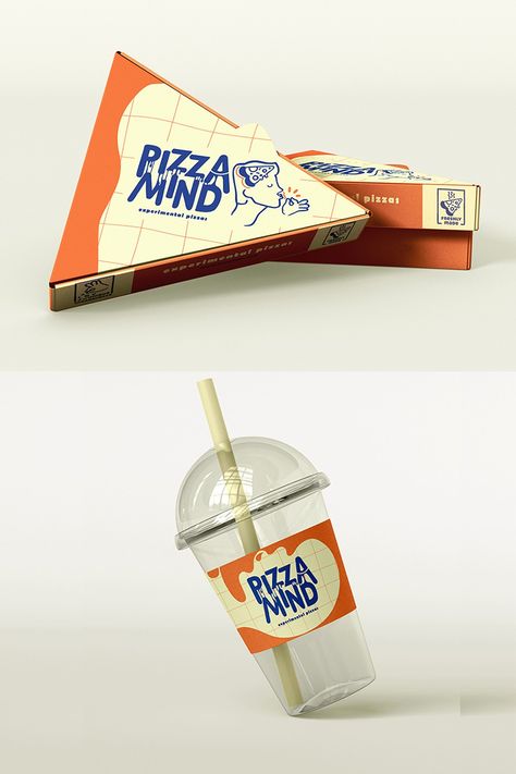 Pizza Box Design Creative, Lunch Packaging, Cafe Packaging, Restaurant Packaging, Pizza Sale, Burger Packaging, Pizza Box Design, Inmobiliaria Ideas, Food Logo Design Inspiration