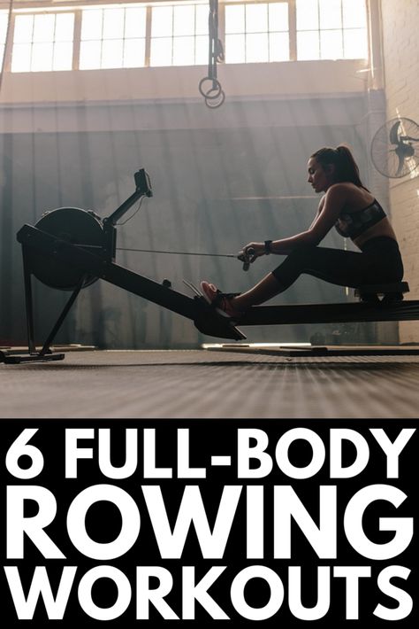 Rowing Workout Plan, Rowing Before And After Pictures, Indoor Rowing Workout, Rowing Workouts, Best Cardio Machine, Machine Workouts, Rowing Shell, Rower Workout, Rowing Machine Workout