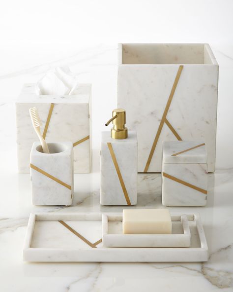 Bathroom Vanity Accessories, Marble Bathroom Accessories, Vanity Trays, Marble Accessories, Diy Rangement, Bathroom Decor Luxury, Marble Bath, Vanity Accessories, Marble Vanity