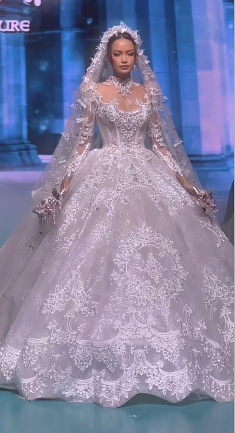 Wedding dress. Bride. Beautiful. Embroidery. Yes to the dress. Dreamy Wedding Dress, Dreamy Wedding, Ball Gowns, Couture, Formal Dresses, Wedding Dress, Haute Couture