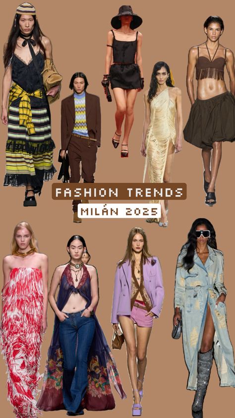 Tendrs tendencias boho marrón primavera verano 2025 Milán Spring Fashion Trends, Summer Fashion Trends, Spring Fashion, Milan, Spring Summer, Festival, Fashion Trends