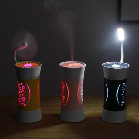 Home air Humidifier USB Ultrasonic Aroma Essential Oil Diffuser 260ML 3 In 1 Mini Humidificador with LED Lamp USB Fan Mist Maker Best Essential Oil Diffuser, Aroma Essential Oil, Sleep Health, Rainbow Light, Pink Power, Air Humidifier, Best Essential Oils, Mixing Bowls, Cup Design