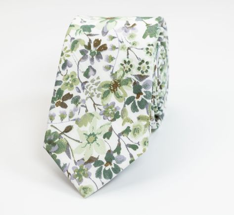 Green Floral Tie, Dusty Sage Green, Sage Green Tie, Suspenders For Kids, Sage Green Floral, Floral Necktie, Light Sage Green, Dusty Sage, Sage Wedding