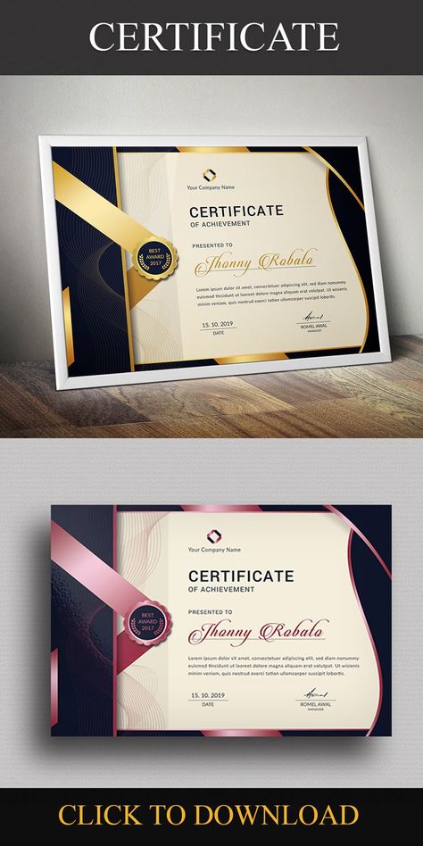 Modern and Corporate Certificate Template. Use this Certificate Template in your business, company or institution in completion of any course, training ,degree or job. Also you can use this Multipurpose Certificate Template as award giving certificate, certificate of excellence, certificate of appreciation, certificate of achievement, certificate of recognition or related purpose. Certificates Design Ideas, Professional Certificate Design, Elegant Certificate Design, Awards Certificates Design, Certificate Of Recognition, Achievement Certificate, Appreciation Certificate, Certificate Of Excellence, Course Completion Certificate