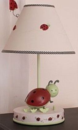 Lady Bug Lamp Bug Bedroom, Ladybug Room Decor, Ladybug Bedroom, Bug Patterns, Bug Nursery, Ladybug Ideas, Ladybug Nursery, Pink And Green Nursery, Ladybug House