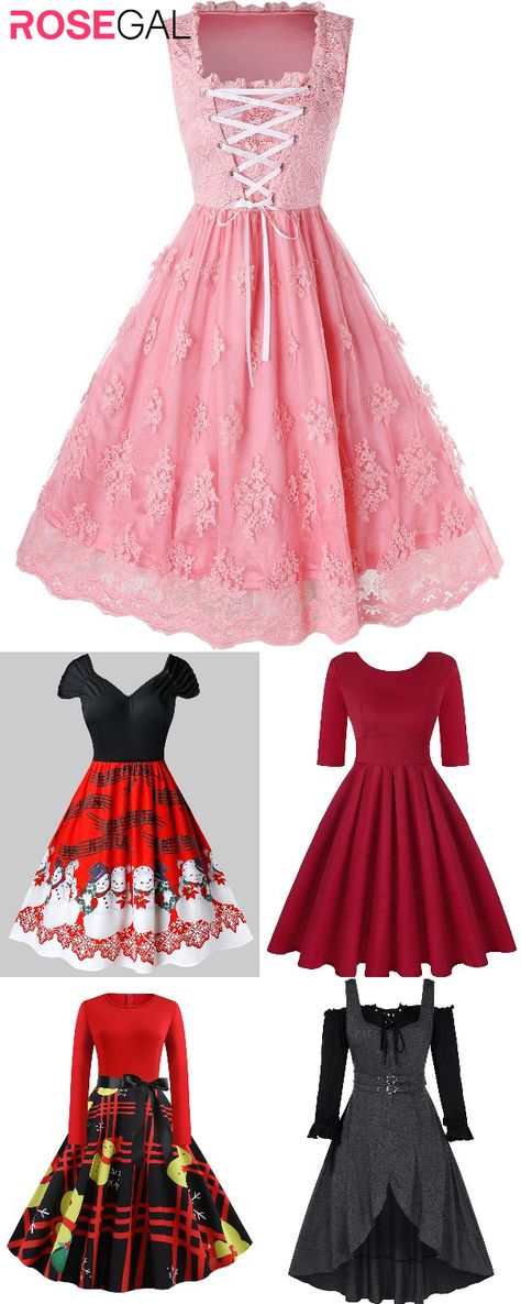 Rosegal Plus Size Dresses, Angel Dress Plus Size, Rosegal Plus Size, Ideas Christmas, Cocktail Party Outfit, Plus Size Vintage Dresses, Christmas Party Outfit, Christmas Party Outfits, Dress Pin