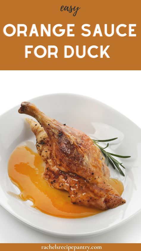 Orange Sauce For Duck Recipe, Orange Glazed Duck, Orange Duck Sauce Recipe, Duck Orange Recipe, Sauce For Duck Recipes, How To Make Duck Sauce, Roast Duck With Orange Sauce, Duck Orange Sauce, Duck Sauce Recipe Easy