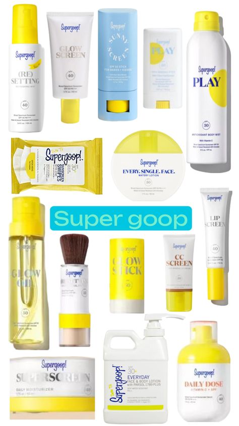 Super goop! Super Goop Sunscreen, Goop Sunscreen, Super Goop, Skin Care List, Zinc Sunscreen, Skin Care Items, Body Mist, Face Care, Spf 50