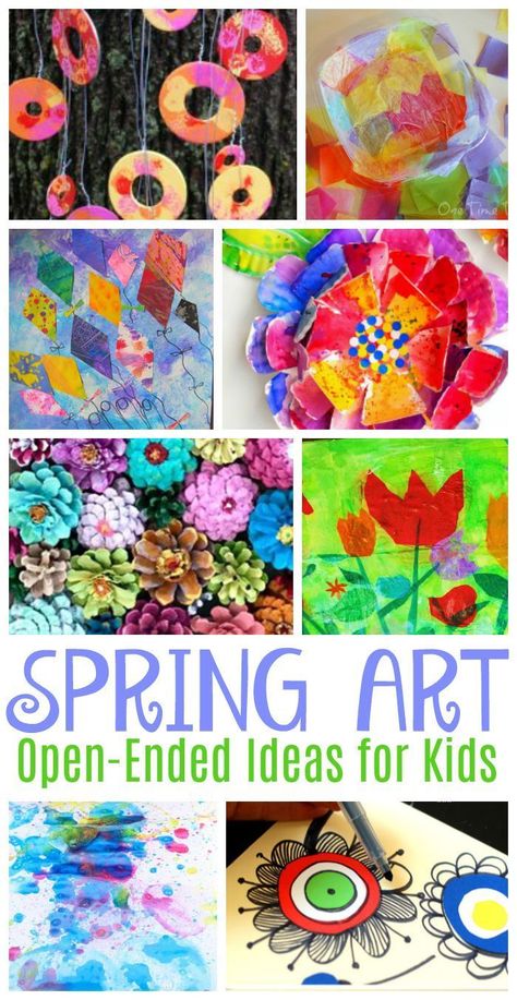 Spring Art Projects For Kids, Spring Kids Art, Process Art Preschool, Open Ended Art, Preschool Art Projects, Spring Art Projects, Kindergarten Art Projects, Art Projects For Kids, Spring Preschool