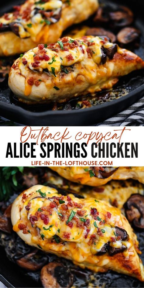 Alice Springs Chicken Recipe, Alice Springs Chicken Outback, Mustard Marinade, Honey Mustard Marinade, Alice Springs Chicken, Fall Meals, Best Macaroni Salad, Fast Food Items, Diner Recipes