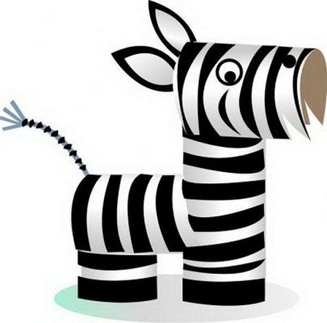 9 Easy Zebra Craft Ideas For Kids and Preschoolers | Styles At Life Zebra Craft, Toilet Paper Roll Art, Toilet Roll Craft, Animal Craft, Rolled Paper Art, Toilet Paper Crafts, Toilet Paper Roll Crafts, Paper Roll Crafts, Paper Animals