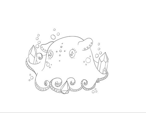 Dumbo octopus Dumbo Octopus Tattoo, Phomemo Printables, Octopus Outline, Dumbo Octopus, Octopus Tattoo Design, Outline Tattoo, Octopus Tattoo, Best Friend Love, Thigh Tattoo