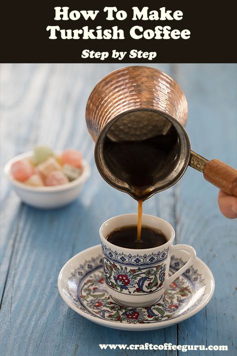 Turkish Coffee Recipe, Coffee Around The World, Craft Coffee, Turkish Coffee Set, Turkish Coffee Cups, Making Coffee, Arabic Coffee, Turkish Tea, Coffee Recipe