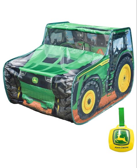 John Deere Pop Up Tent – Tractor Playhouse for Kids | Removable Key Fob with Tractor and Farm Sounds | Vehicle Toys for Toddlers - Sunny Days Entertainment. Tractor Playhouse, Playhouse For Kids, Playhouse Furniture, John Deere Tractor, Toys For Toddlers, Imaginary Play, Active Play, Kids Imagination, Kids Playhouse