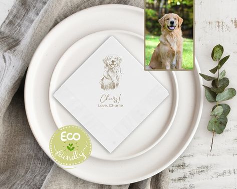 Custom Pet Cocktail Napkins Dog Wedding Napkins Custom Pet - Etsy Cocktail Hour Napkins, Pet Cocktail Napkins, Wedding Cocktail Napkins, Tea Cup Poodle, Pet Design, Valentine Gift For Wife, Cat Wedding, Gifts For My Girlfriend, Wedding Pets