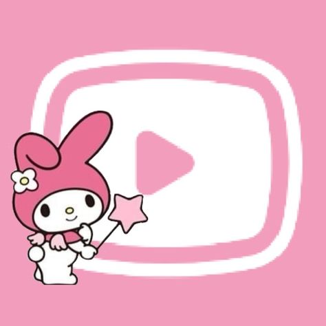 Kuromi And My Melody Icons For Apps, App Icon My Melody, My Melody Widget Icons, Hello Kitty Iphone Wallpaper Pink, My Melody Icons For Apps, My Melody App Icons, Melody Icon, Instagram App Icon, Sanrio Phone