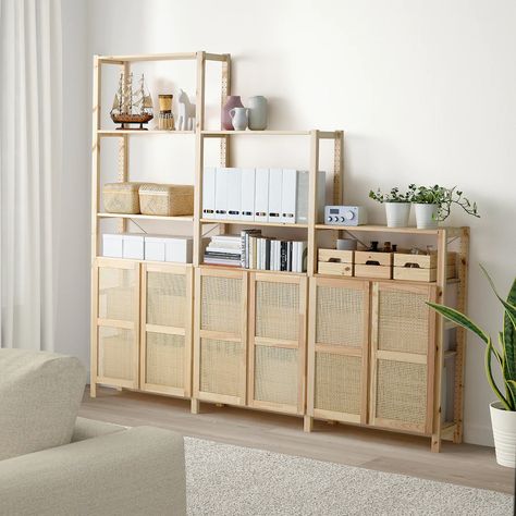 Ikea Ivar Shelves, Ivar Regal, Ikea Ivar, Pine Doors, Ikea Family, Shelf Unit, Ikea Furniture, Wooden Shelves, Ikea Hack