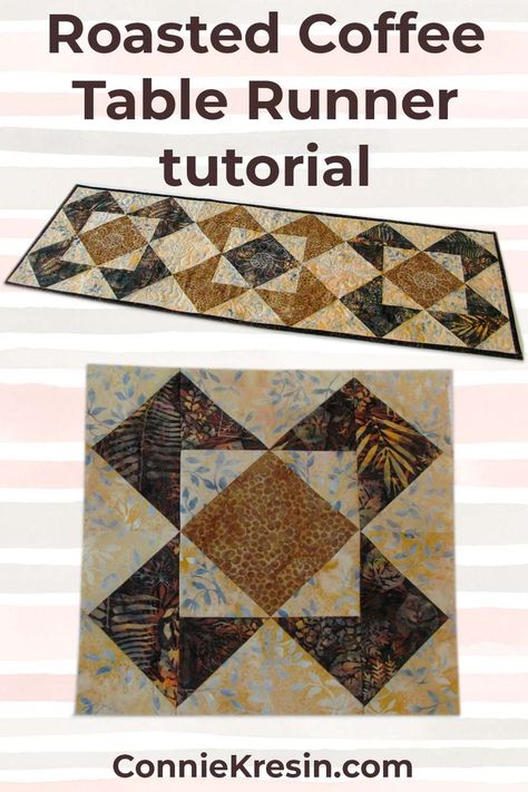 Easy Table Runner, Jean Quilts, Tiny Table, Batik Table Runners, Quilted Table Runners Christmas, Easy Table, Table Runner Tutorial, Table Quilt, Coffee Table Runner