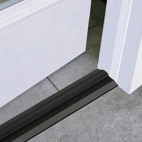 The M-D heavy-duty deluxe aluminum threshold features a vinyl seal for protection from drafts, moisture, dust and insects. This threshold can be used with a new door or to replace an existing threshold. All of the hardware needed for installation is included. Before installation, the threshold can be cut to a desired length using a hacksaw. To best seal your doorway, this product can be used with a door sweep. M-D 36-in x 0.75-in Aluminum Door Threshold (Install with Screws) | 10116 Bathroom Door Threshold, Exterior Door Threshold, Threshold Design, Garage Door Threshold, Aluminium Front Door, Door Thresholds, Aluminum Door, Breaker Box, Industrial Door