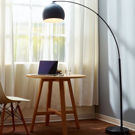 Wrought Studio Perlis 66.93" Arched Floor Lamp & Reviews | Wayfair Modern Arc Floor Lamp, Tall Floor Lamps, Arc Floor Lamp, Arched Floor Lamp, Lampe Decoration, Metal Floor Lamps, Arc Floor Lamps, Black Floor Lamp, Luminaire Design