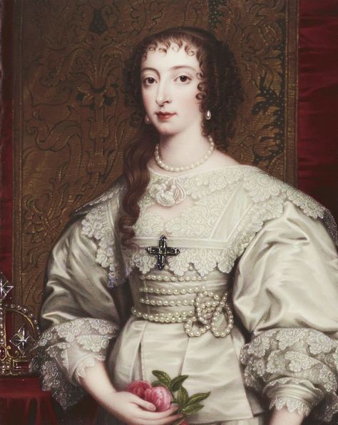 Henriette Marie of France (1609-1669) Milady De Winter, Henrietta Maria, Madame Pompadour, 17th Century Fashion, Charles I, French Royalty, Royal Collection Trust, History Fashion, Queen Of England