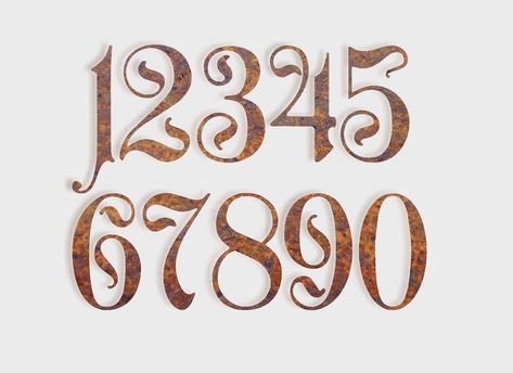 Fancy Numbers Fonts, Fancy Numbers, Hand Lettering Alphabet Fonts, Calligraphy Letters Alphabet, Numbers Typography, Fancy Writing, Lettering Styles Alphabet, Number Fonts, Alphabet Fonts