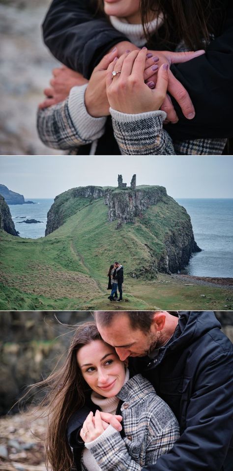 Dunluce Castle is the perfect location if you are planning a surprise proposal shoot in Ireland! Ireland Proposal, Castle Proposal, Proposal Shoot, Dunluce Castle, Ireland Trip, Surprise Proposal, 2025 Vision, A Castle, Ireland Travel