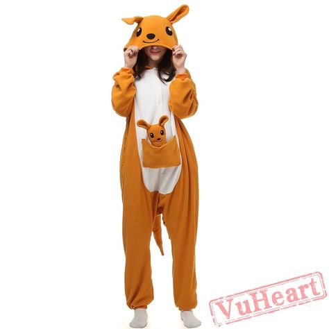 Onesie Halloween Costumes, Cute Animal Costumes, Kangaroo Costume, Morrigan Cosplay, Pyjamas Onesie, Animal Halloween Costumes, Animal Onesie, Animal Pajamas, Unisex Pajamas