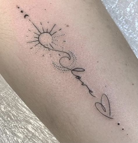 Best Friend Wave Tattoos, A Hui Hou Tattoo, Soulmates Tattoo Ideas, Refuge Tattoo, Sun Beach Tattoo, Beach Flower Tattoo, Sister Memorial Tattoos, Soulmate Tattoos, Beach Tattoos For Women