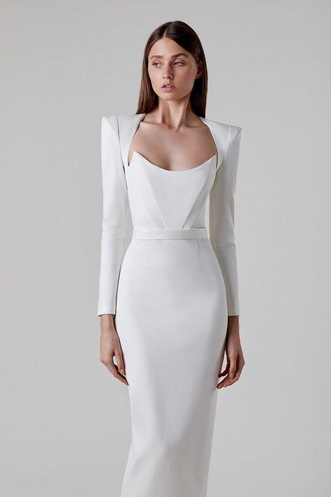 Dress color white size xs: buy Neck Bandage, Midi Party Dress, Autumn 2022, Bandage Midi Dress, Reception Dress, White Maxi, Long Sleeve Bodycon, Fall 2023, Midi Dress Bodycon